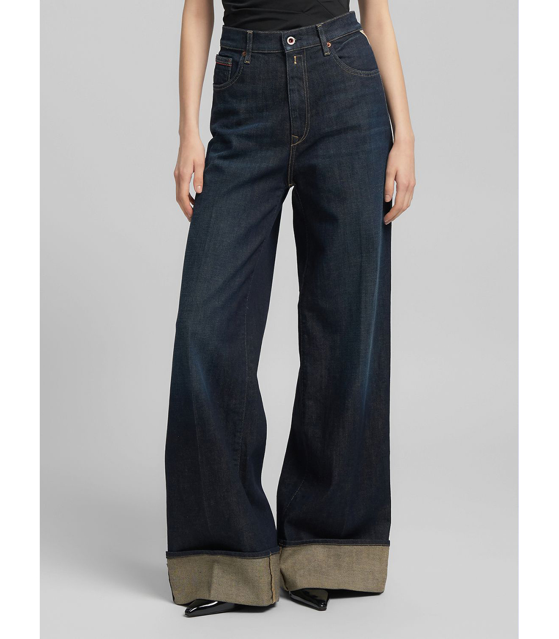 ワイドレッグNALAJA インディゴストレッチデニム 詳細画像 ダークブルー 2